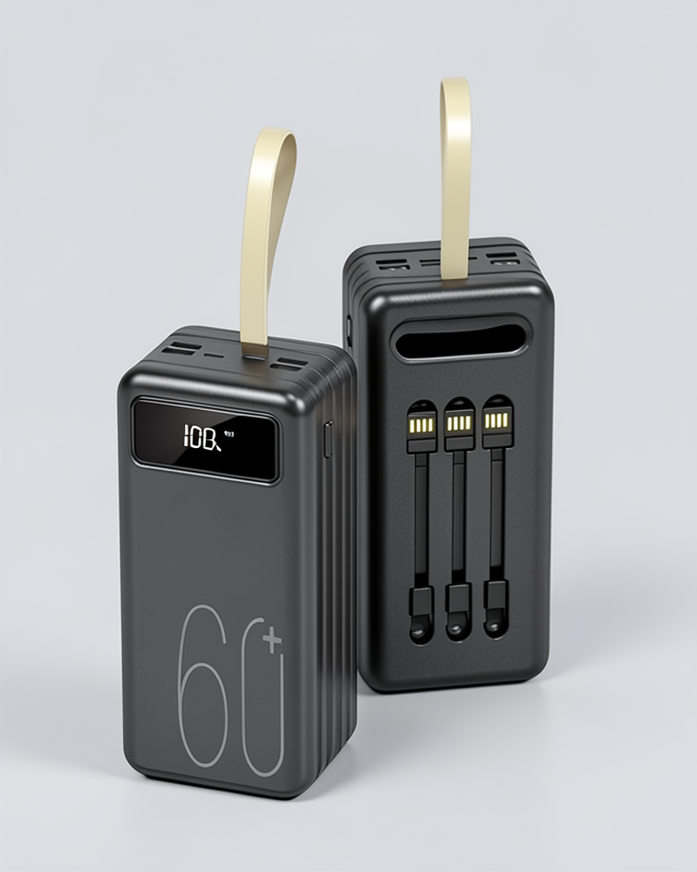 Dijital Göstergeli 60.000 MAH 4 Portlu Uzun Süreli Powerbank