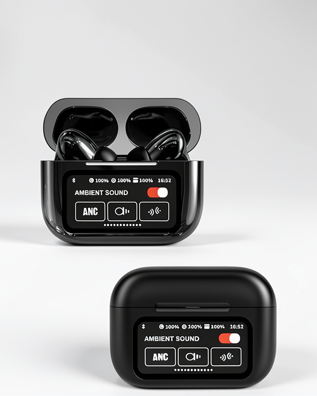 Kablosuz Ekranlı Dokunmatik Bluetooth Kulaklık ANC/ENC Özellikli