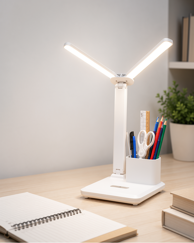 Yeni Nesil LED Işıklı Masa Lambası – Esnek Başlıklı, Kısılabilir ve Göz Yormayan