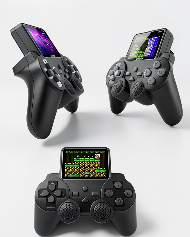 TV ile uyumlu 520 oyunlu ekranlı oyun kolu Gamepad 520