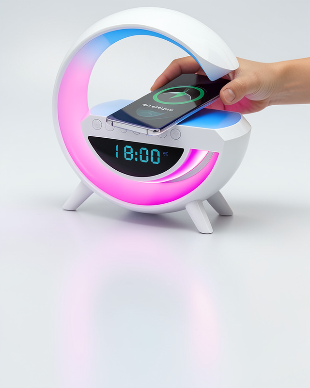 Dijital Göstergeli Kablosuz Bluetooth Hoparlör RGB Işıklı Şarj