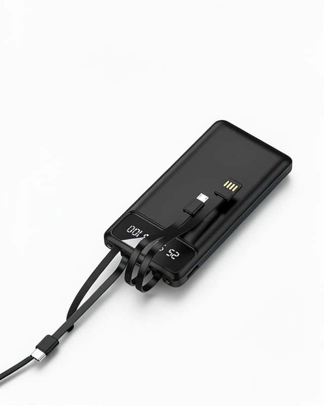 20.000 Mah Kapasiteli Powerbank, LCD Ekran, USB Lightning ve Type-C Uyumlu