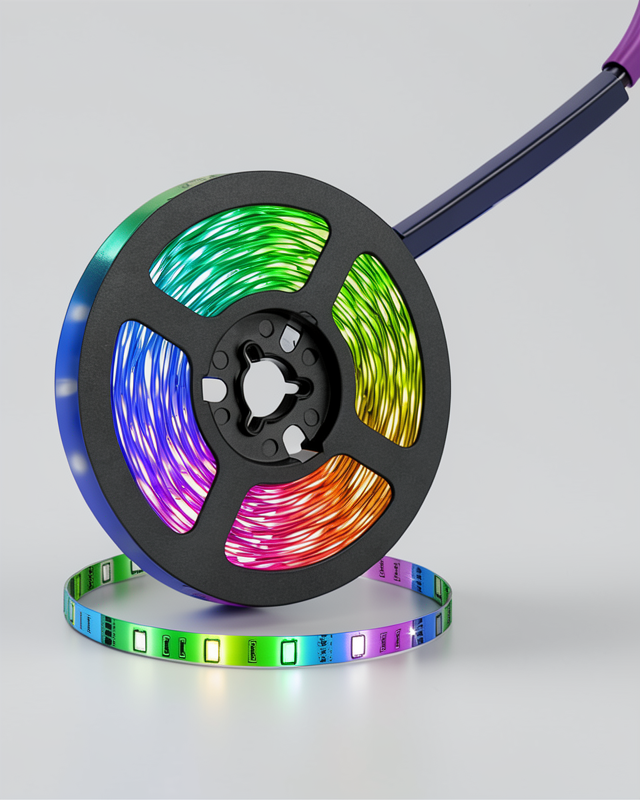Kumandalı 5 Metre RGB Işıklı Şerit Led Güç Adaptörü Her Mekana Uygun