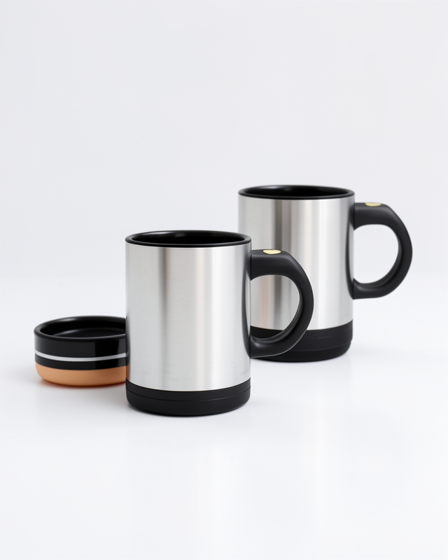 Paslanmaz Çelik Özellikli Yazılı Karıştırıcı Mug Kupa