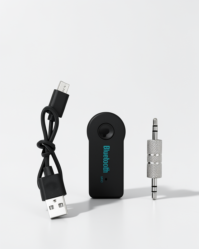 Siyah Hafıza Kartlı Kablosuz Bluetooth Araç Kiti