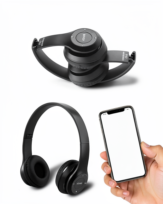 Yüksek Performanslı Bluetooth Kulaklık, Ayarlanabilir Kafa Bandı ile P47