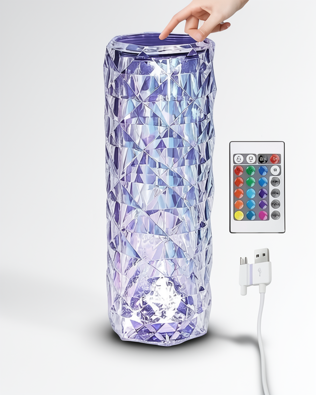 RGB renk değiştiren kristal masa lambası
