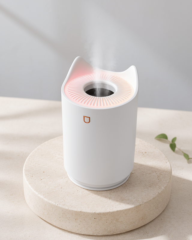 Sessiz Çalışma Özelliğine Sahip Aroma Difüzör ve Hava Nemlendirici LED Gece Lambası