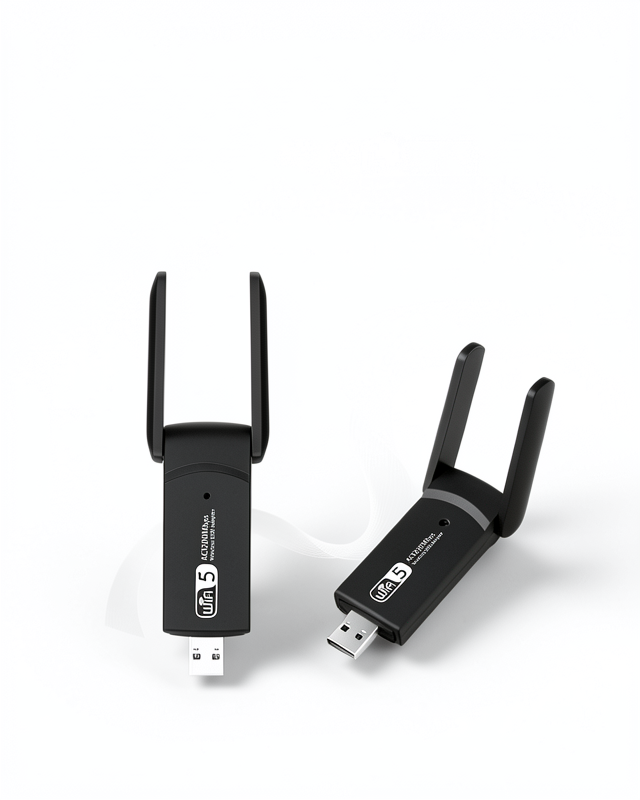 Çift Bant WiFi Adaptör – 1200 Mbps, Tak-Çalıştır Özelliği ile