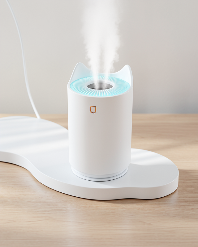 Ultrasonik Aroma Difüzör 7 Renk LED Işıklı Gece Lambası Hava Nemlendirici