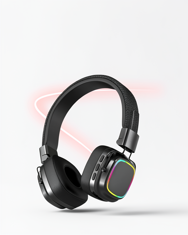 Bluetooth 5.3 Katlanabilir RGB Işıklı Kulak Üstü Kulaklık