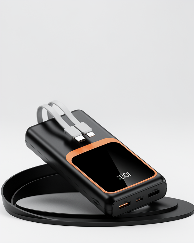 22.5W Hızlı Şarj Destekli, Çok Kablolu 20000 mAh Taşınabilir Powerbank