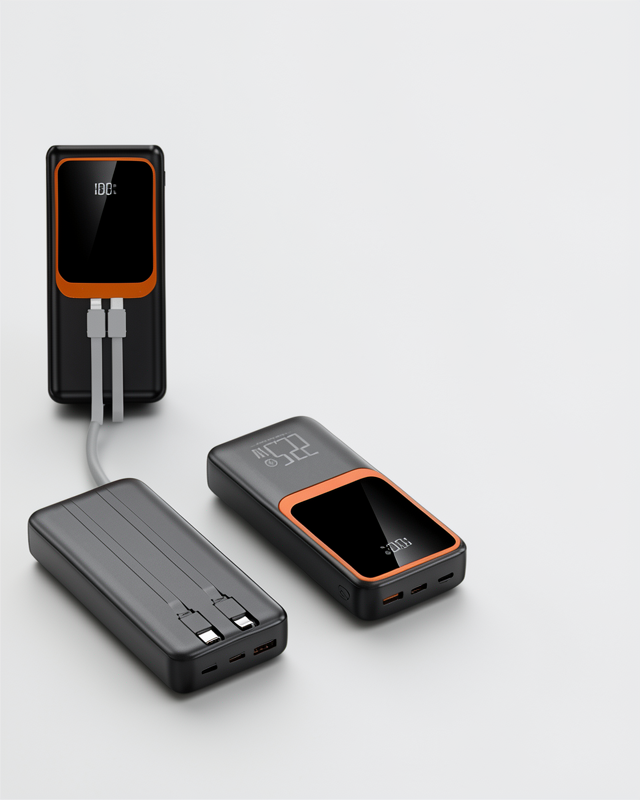 Dijital Göstergeli, Yüksek Hızlı Şarj Cihazı | 20000 mAh Powerbank, Çok Kablolu
