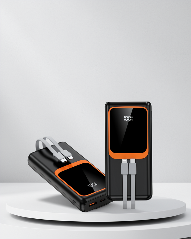 22.5W Hızlı Şarj, Dijital Göstergeli, Çok Kablolu 20.000 mAh Powerbank