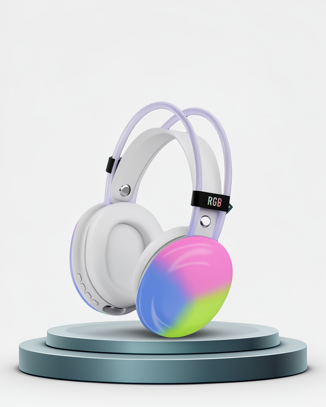 5.3 Bluetooth Bağlantılı RGB Işıklı Kulak Üstü Kablosuz Kulaklık