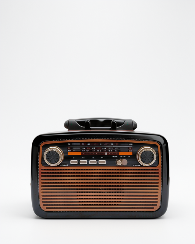 Nostaljik Görünümlü Ahşap Radyo TF SD USB Girişli Led Fener Işıklı