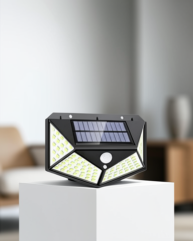 Hareket Sensörlü Güneş Enerjili 100 LED Dış Mekan Aydınlatma Lambası