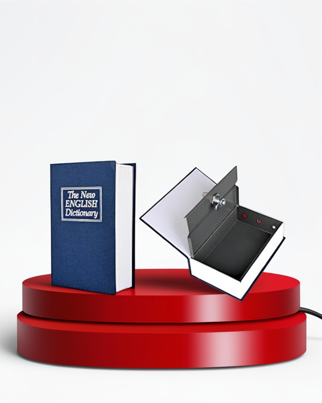 Kitap Görünümlü Gizli Kasa 18 cm Anahtarlı Metal Kilitli