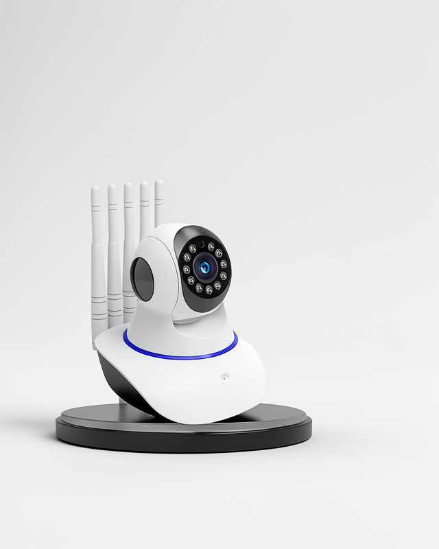 Motorlu 1080P Wifi Kamera 5 Antenli LED Aydınlatmalı Sensörlü