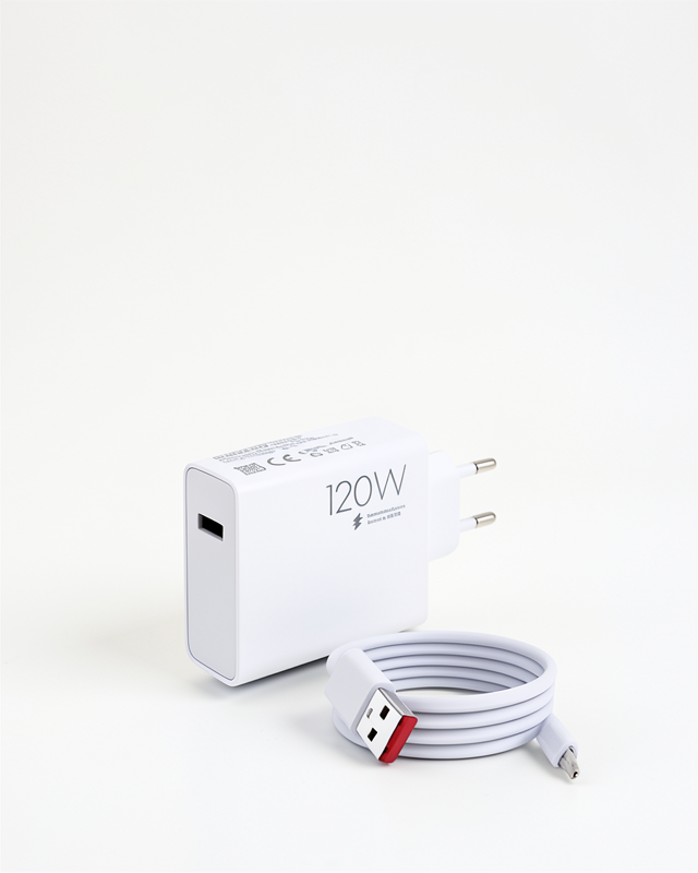 Turbo 120 Watt Hızlı Şarj Adaptörü Seti Beyaz