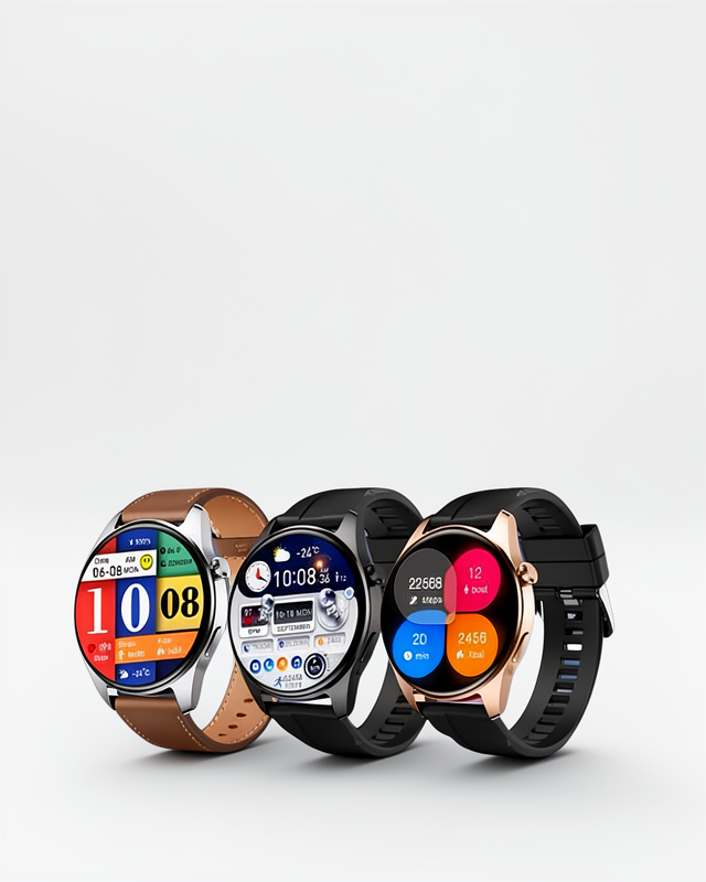 Akıllı Saat 1.5 Inç AMOLED Ekran GPS NFC Çift Kordonlu
