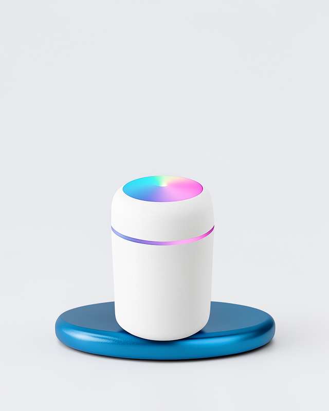 Rgb Işıklı Ultrasonik Hava Nemlendirici 300 ml Su Kapasitesi