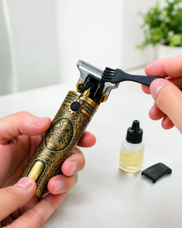 1500 mAh Lityum Batarya ile Erkek Bakım Tıraş Makinesi 1 mm 2 mm 3 mm Taraklı