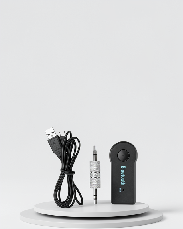 Bluetooth Araç Kiti Siyah Yeni Nesil Aux TV Tablet Telefon