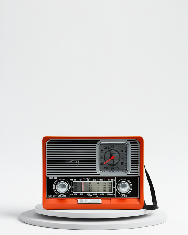 Bluetooth Hoparlör Saatli Fenerli Nostaljik Radyo AUX SD USB
