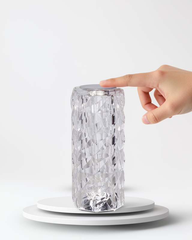 Sensörlü Şarjlı Masa Lambası Şık Kristal Gece Lambası