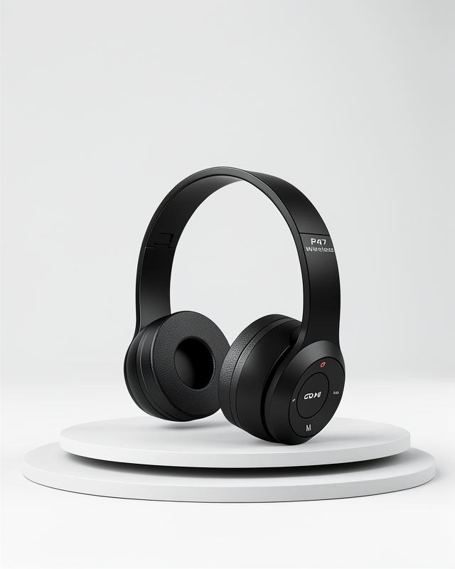 Bluetooth Kablosuz Kulaklık Siyah Wireless 5.0 Kulak Üstü Uzun Pil Ömrü
