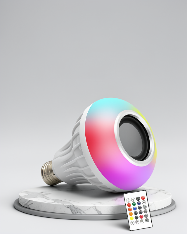 Bluetooth Hoparlör Akıllı Rgb Led Işık Ses Bombası Ampül Görünümlü