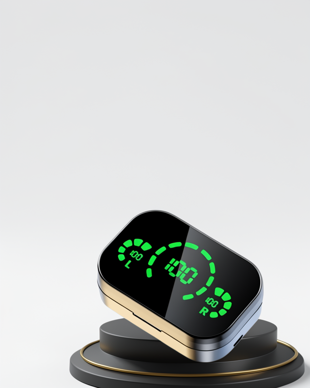 Kablosuz Bluetooth Kulaklık Çift Telefon Destekli Powerbankli Dijital Göstergeli