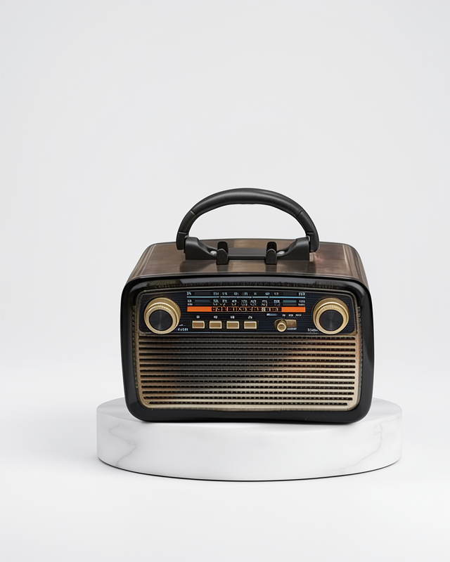 Ahşap Nostaljik Müzik Kutusu Bluetooth Bağlantılı Radyo