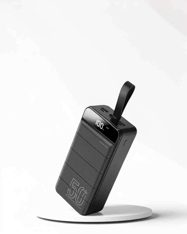50.000 Mah Kapasiteli Taşınabilir Powerbank Çoklu Şarj Girişi ve Dijital Gösterge