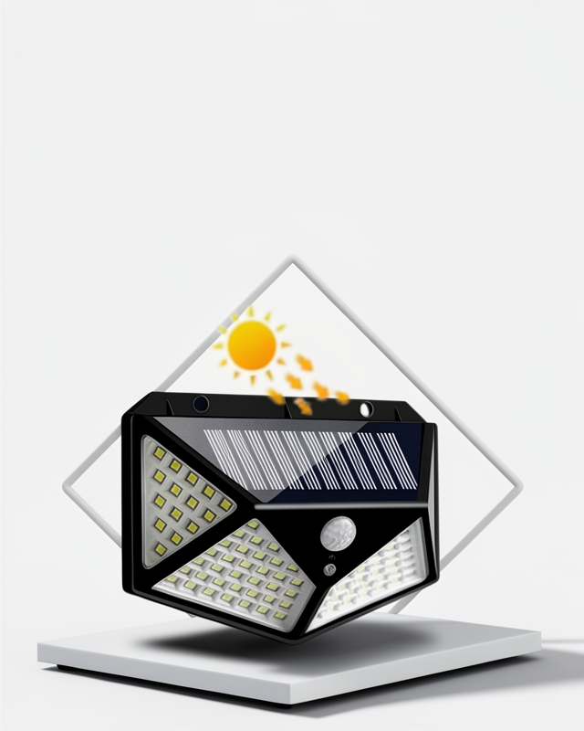 Suya Dayanıklı 100 LED Bahçe Aydınlatma Lambası Sensörlü