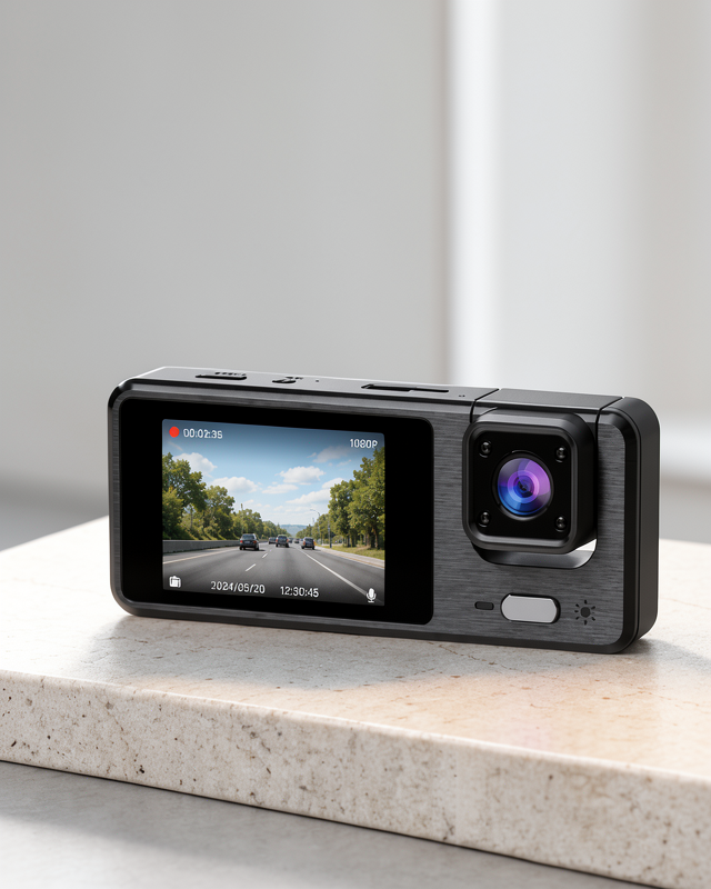 3 Kameralı Park Modlu Araç Kayıt Cihazı 1080P Ön Kamera 2'' Ekran