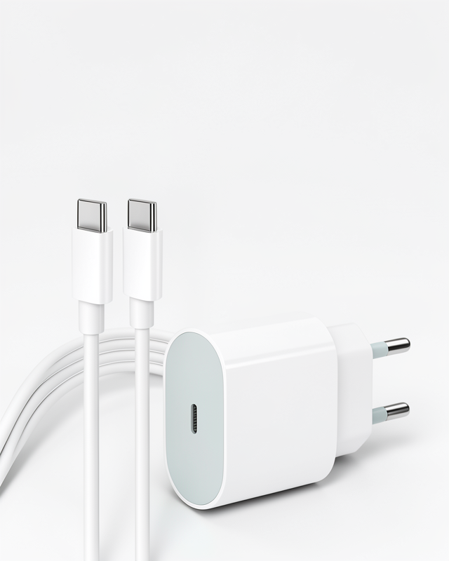 Type-C Girişli 15/15 Pro Max Adaptör ve Kablosu, iOS Uyumlu Hızlı Şarj