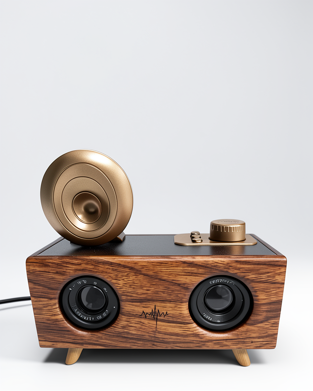 Ahşap Klasik Retro Gramofon Bluetooth Müzik Kutusu Bluetooth Hoparlör