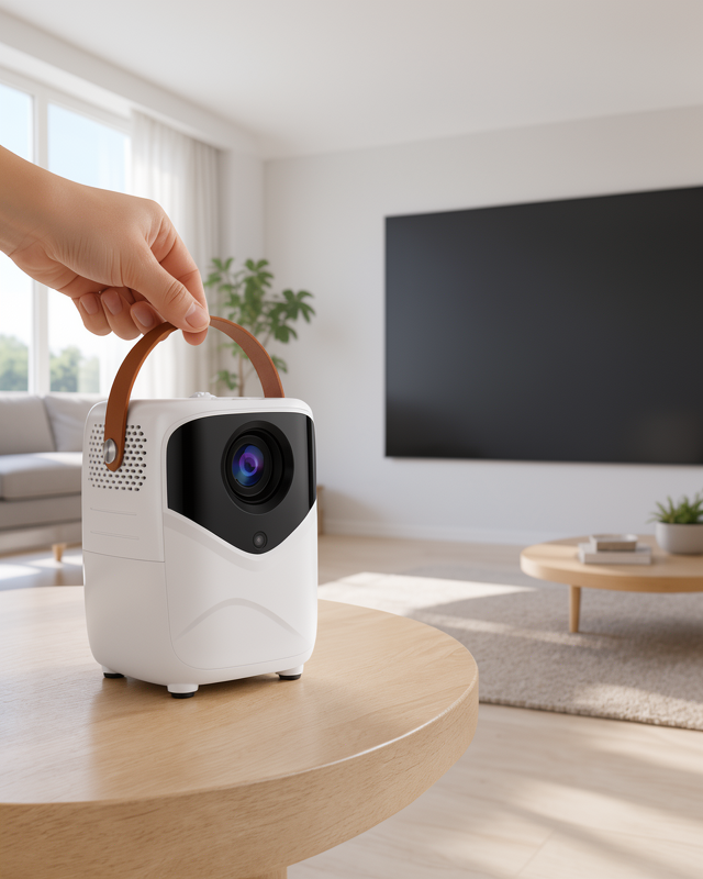 Yeni Nesil Mini Akıllı Projektör – 1080P Full HD, 64GB Depolama, 2GB RAM, Uzaktan Kumanda Desteği