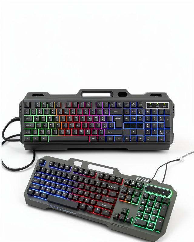 RGB Işıklı Q Klavye ve Mouse Seti Kablolu Mouse ile Birlikte