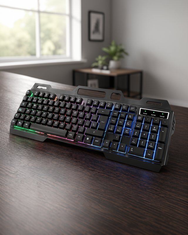 RGB Işıklı Profesyonel Klavye Mouse Seti – Türkçe Q, Ayarlanabilir DPI, Dayanıklı Yapı