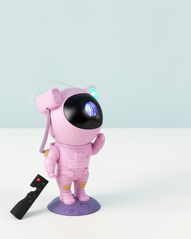 Gökyüzü Projektör Gece Lambası Astronot Bluetooth Hoparlör