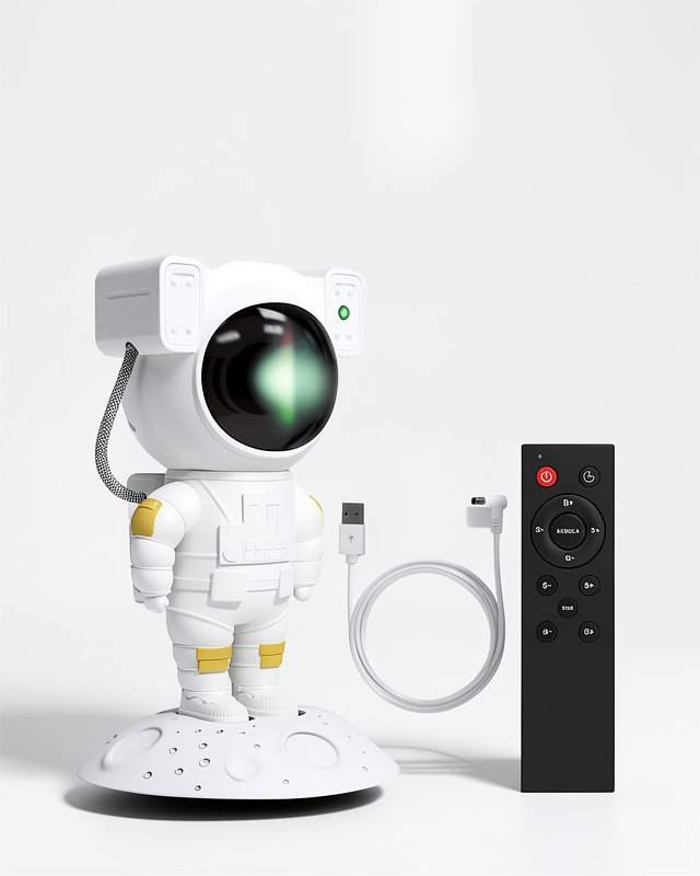 Taşınabilir Projeksiyon Hoparlör Astronot Görünümlü