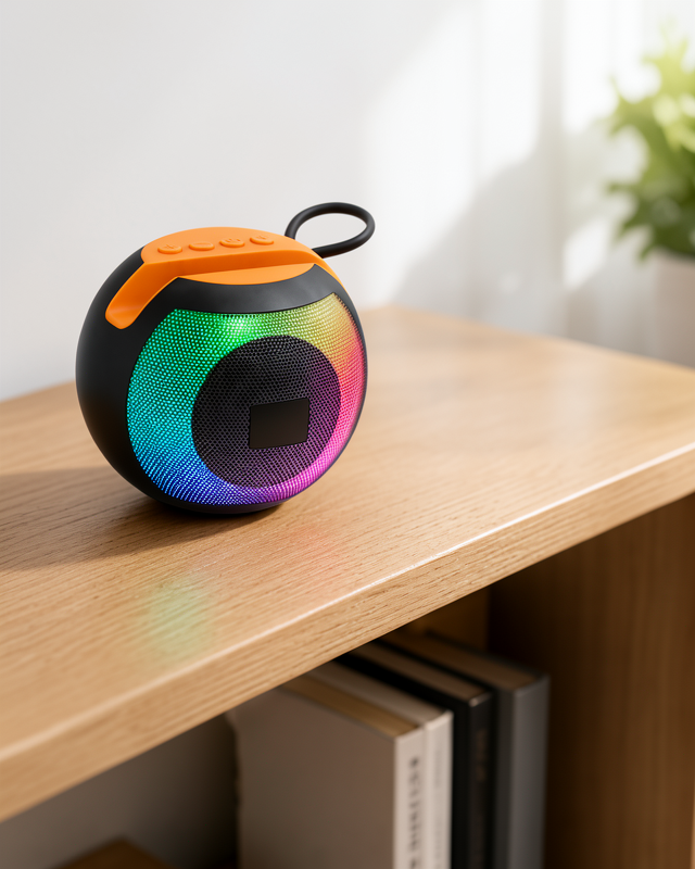 Bluetooth Hoparlör RGB Işıklı – 8 Saat Çalma Süresi ve 360° Stereo Ses