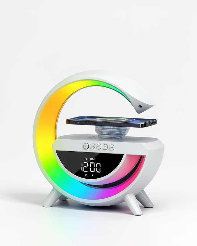 Kablosuz Şarjlı RGB Işıklı Dijital Göstergeli Bluetooth Hoparlör