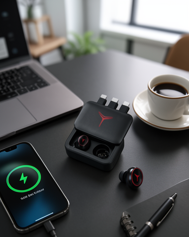 Bluetooth Kablosuz Kulaklık – Powerbank Özellikli, Uzun Pil Ömrü, Dokunmatik Kontrol, Ergonomik Tasarım