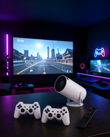 Yeni Nesil 4K Wi-Fi 6 Projeksiyon Cihazı – 10.000+ Oyun Desteği ve Kablosuz Bağlantı