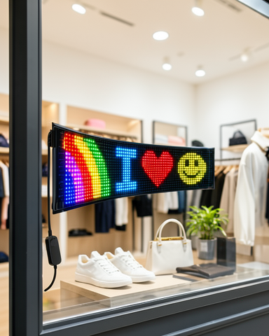 USB Güç Girişli RGB LED Panel – Akıllı Ekran, GIF ve Yazı Gösterimi