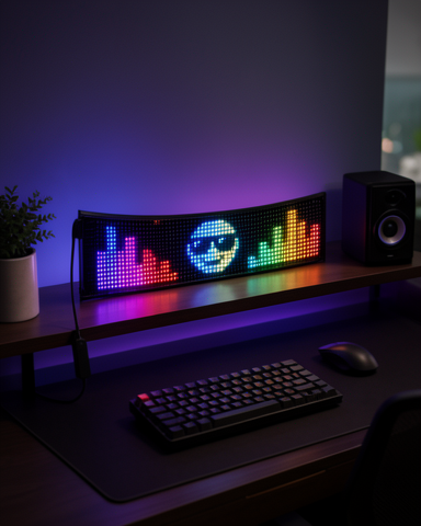 RGB LED Panel – Kumandalı, USB Bağlantılı, Çok Renkli Yazı ve GIF Gösterimli Akıllı Lamba